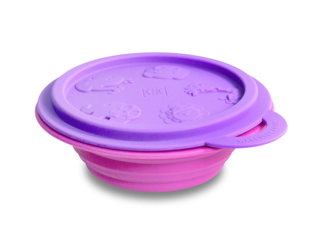 Marcus & Marcus - Collapsible Silicone Bowls with Lid - Willo the Whale