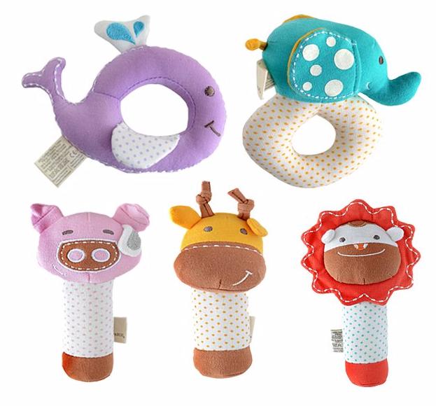 Organic Baby Rattle Mozart Organic Cotton GOTS Certified Baby Toy