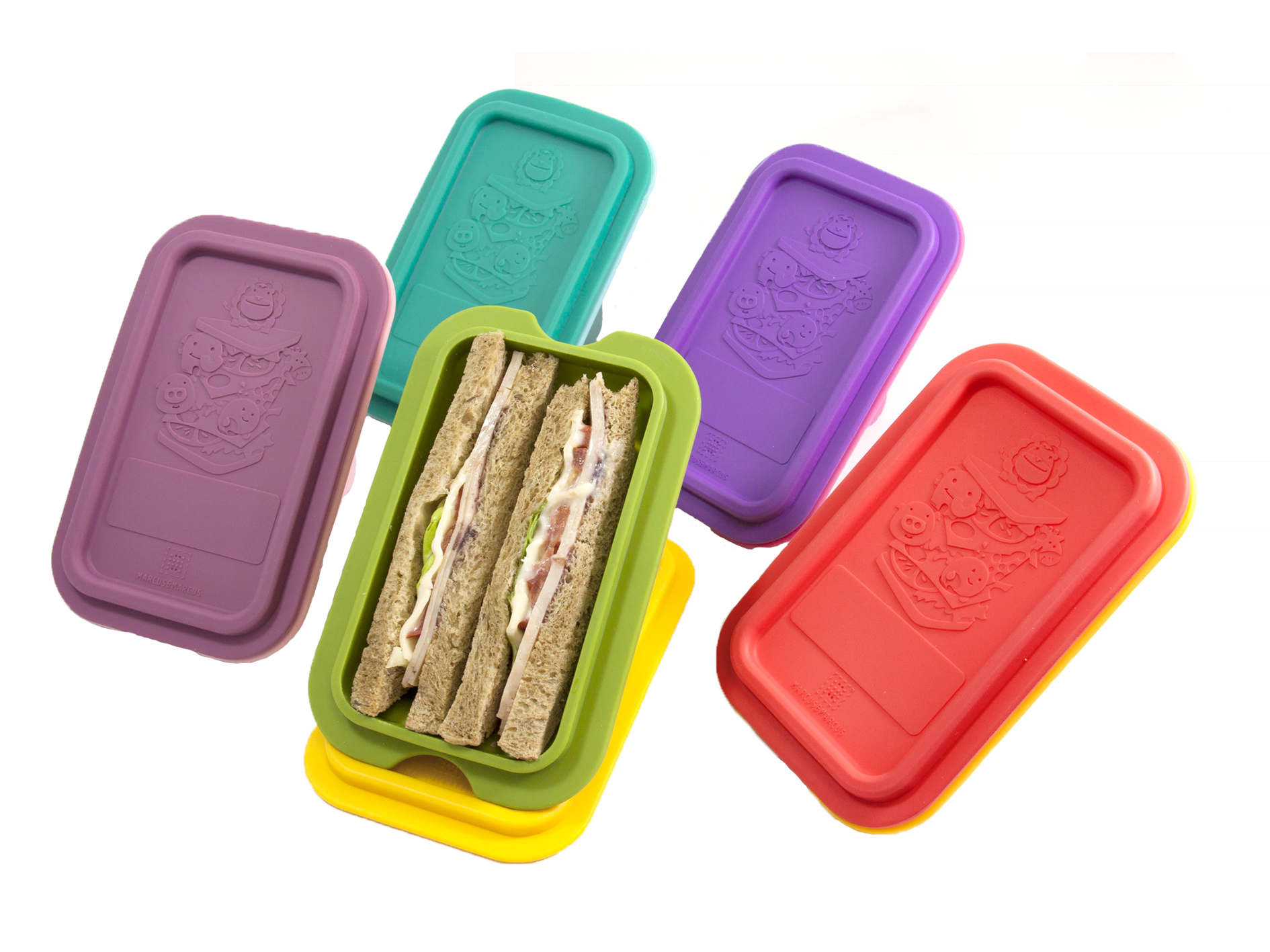 Sandwich Storage Box Silicone Lunch Box Food Storage Case Reusable
